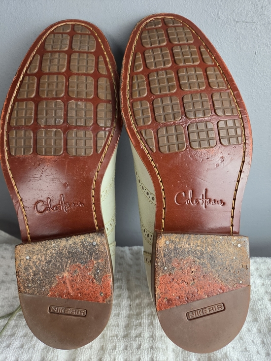 Cole Haan Cream Leather Wingtip Oxfords main image 4